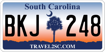 SC license plate BKJ248