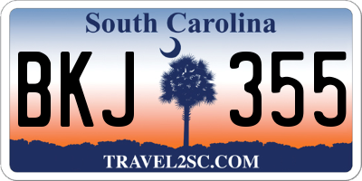 SC license plate BKJ355