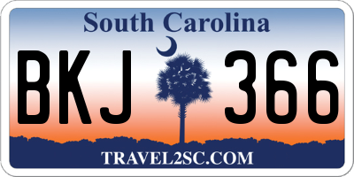 SC license plate BKJ366