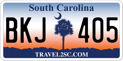 SC license plate BKJ405