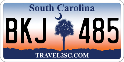SC license plate BKJ485