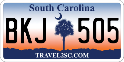 SC license plate BKJ505