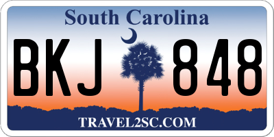 SC license plate BKJ848