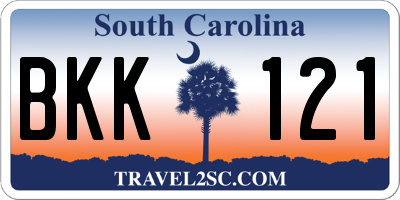 SC license plate BKK121
