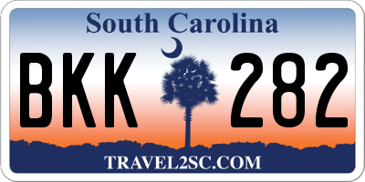 SC license plate BKK282