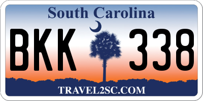 SC license plate BKK338
