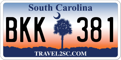 SC license plate BKK381