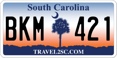 SC license plate BKM421