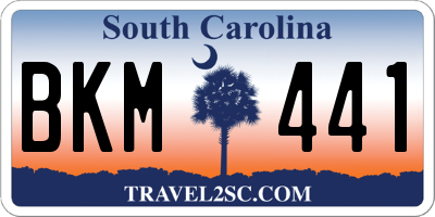 SC license plate BKM441