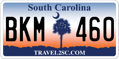 SC license plate BKM460