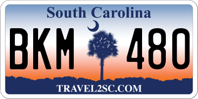 SC license plate BKM480