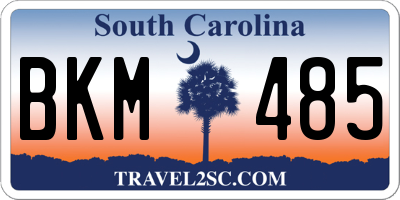 SC license plate BKM485