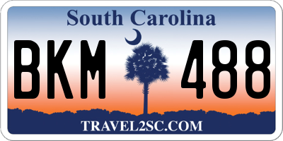 SC license plate BKM488