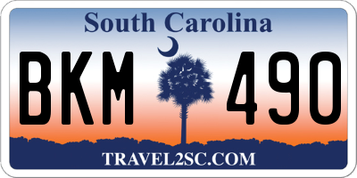 SC license plate BKM490
