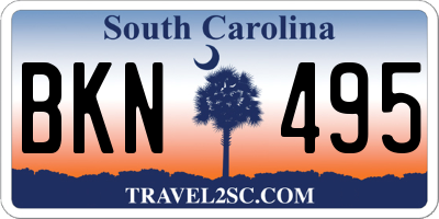 SC license plate BKN495