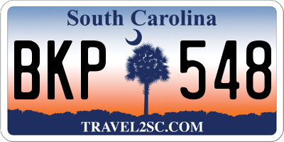 SC license plate BKP548