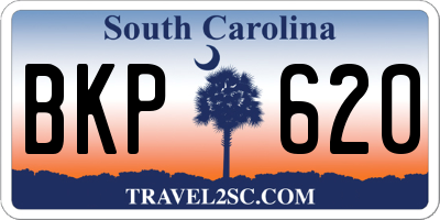 SC license plate BKP620