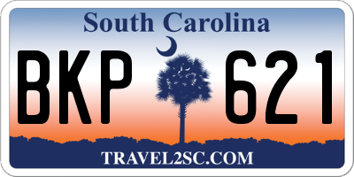 SC license plate BKP621