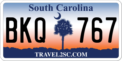SC license plate BKQ767