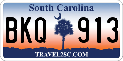 SC license plate BKQ913