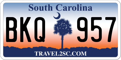 SC license plate BKQ957