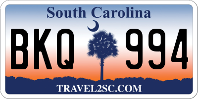 SC license plate BKQ994