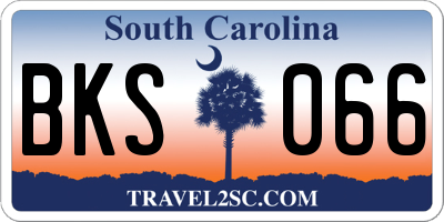 SC license plate BKS066