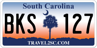 SC license plate BKS127