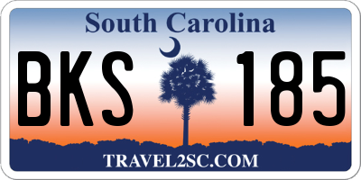 SC license plate BKS185