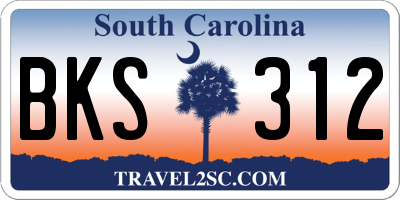 SC license plate BKS312