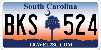 SC license plate BKS524