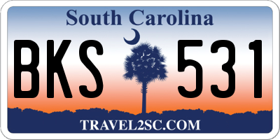 SC license plate BKS531