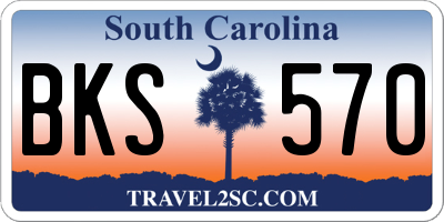 SC license plate BKS570