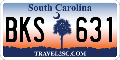 SC license plate BKS631