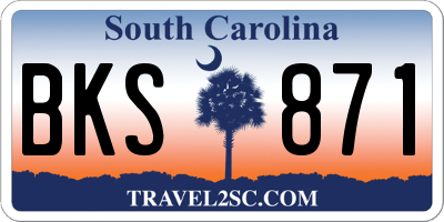SC license plate BKS871