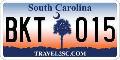 SC license plate BKT015