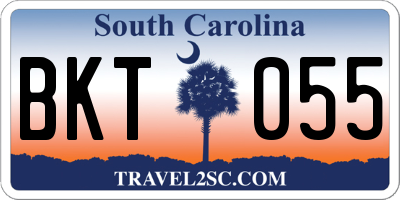 SC license plate BKT055