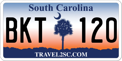 SC license plate BKT120