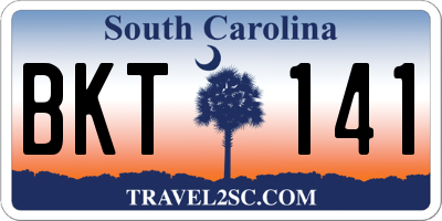 SC license plate BKT141