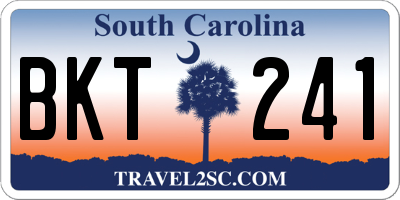 SC license plate BKT241