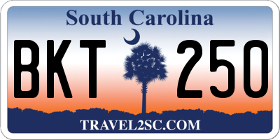 SC license plate BKT250