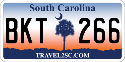 SC license plate BKT266