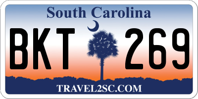SC license plate BKT269