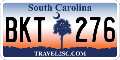 SC license plate BKT276