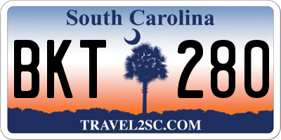 SC license plate BKT280