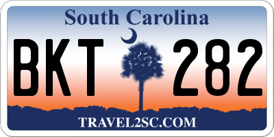 SC license plate BKT282