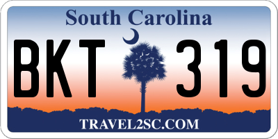 SC license plate BKT319