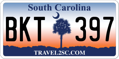 SC license plate BKT397