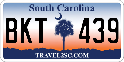 SC license plate BKT439