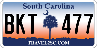 SC license plate BKT477